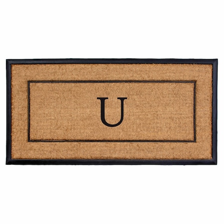 Calloway Mills Monogram Door Mat, Black, Natural, 24 in W x 48 in L 101632448U